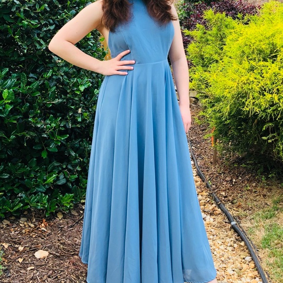 Lulu's Sky Blue Maxi Dress - Picture 1 of 4
